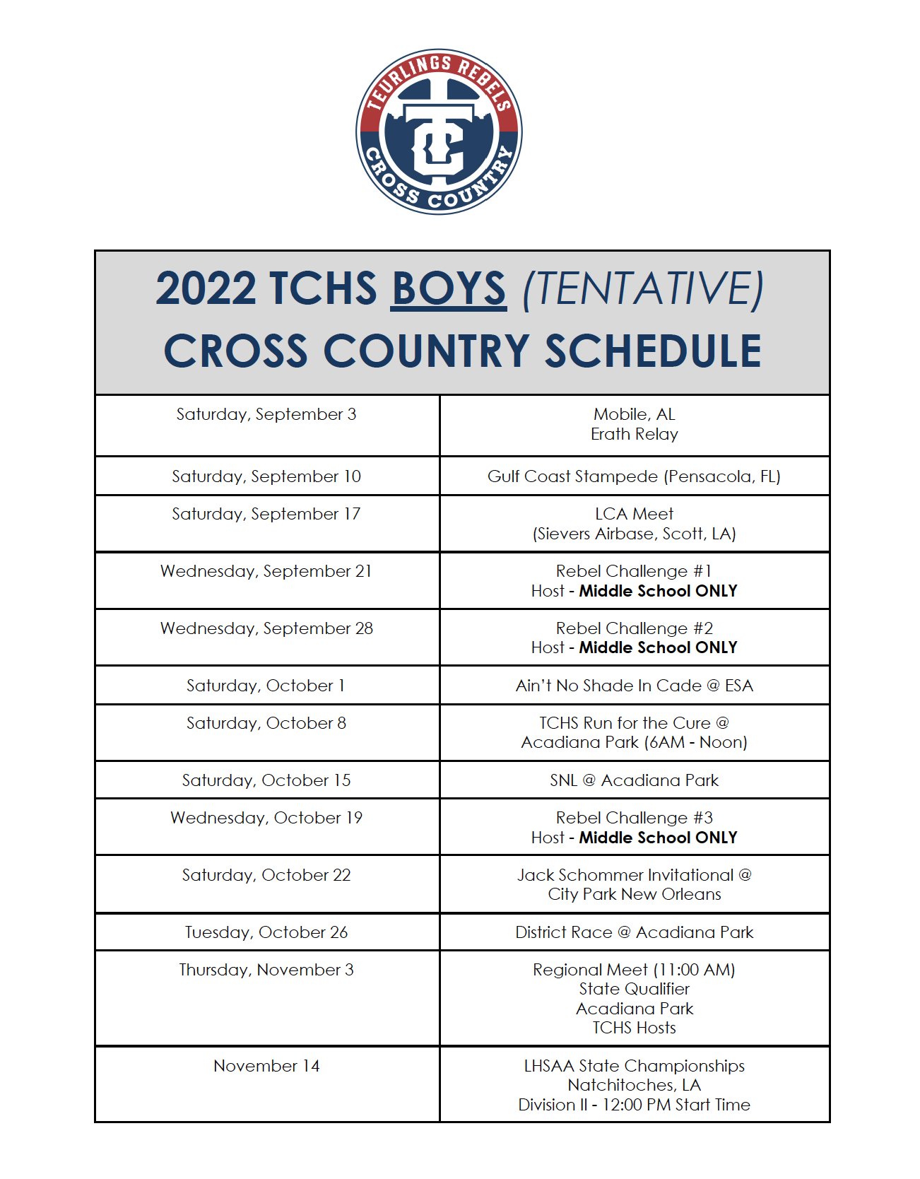 Cross Country - Teurlings Catholic High School